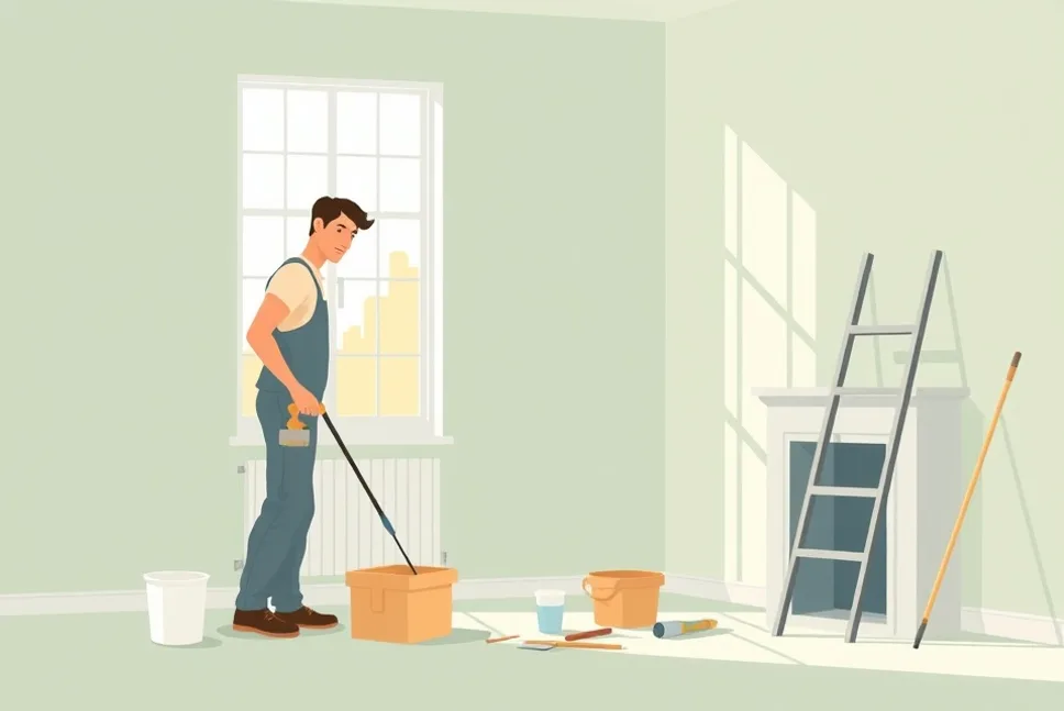 Intérieur rénové après travaux de peinture à Montrouge