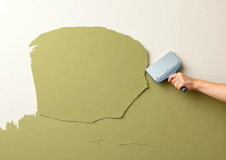 Application d'un enduit décoratif à la lisseuse sur un mur