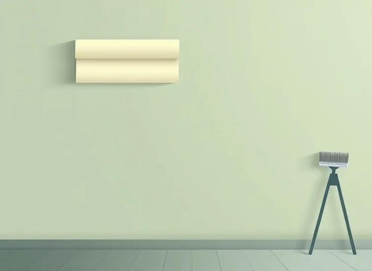 Pose de papier peint, rouleau et brosse à maroufler